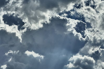 Low angle view of clouds in sky