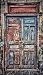 Close-up of closed door