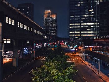 City street at night