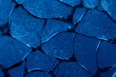 Full frame shot of cracked ice