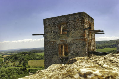 Old ruins of temple against sky