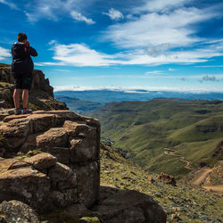 Scenic view of mountain against sky