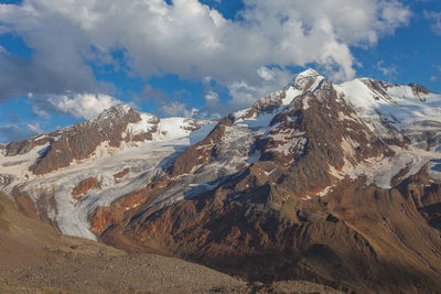 Panorama of the glaciers at the foots of the palla bianca peak