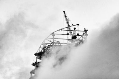 Low angle view of man against sky