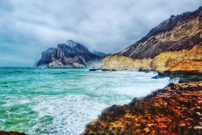 Scenic view of sea against sky