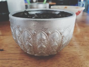 Close-up of drink on table