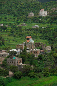 High angle view of townscape