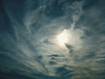 Low angle view of cloudy sky