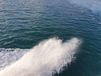 High angle view of sea