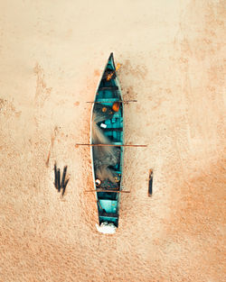 High angle view of boat in sea