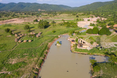 High angle view of landscape