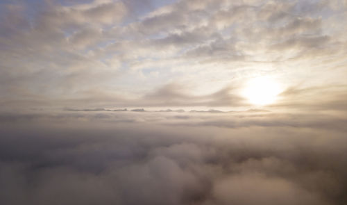 Low angle view of clouds in sky during sunset