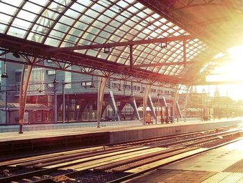 Railroad station platform