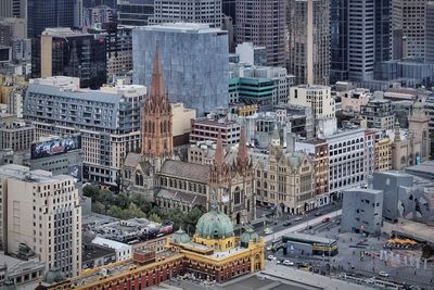 Flinders street station in modern city