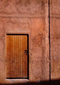 Closed door of old building