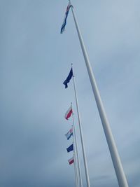 Flags on sky background