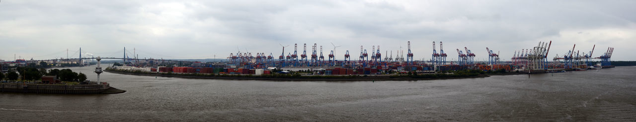 Ship moored at harbor