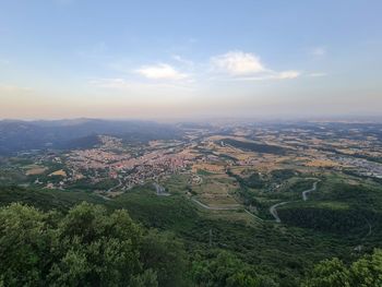 High angle view of townscape against sky