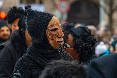Portrait of people in snow