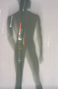 Shadow of person on wall