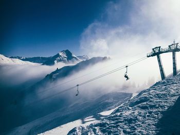 Snow covered mountain against sky