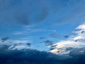 Low angle view of clouds in sky