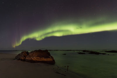 Scenic view of illuminated sky at night