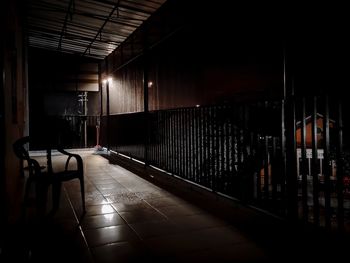 Empty corridor of building