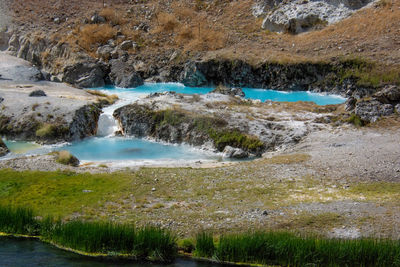 View of stream flowing through land
