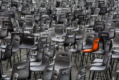 Full frame shot of chairs