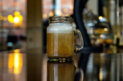 Close-up of drink on table