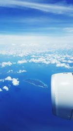 Aerial view of seascape seen from airplane