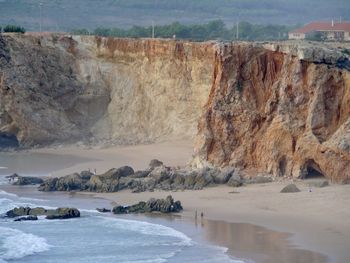 Scenic view of sea and rocks