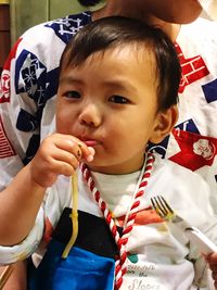 Close-up portrait of boy