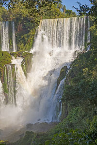 Scenic view of waterfall