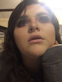 Close-up portrait of a young woman