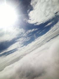 Sun shining through clouds