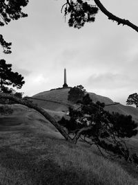 View of castle against cloudy sky