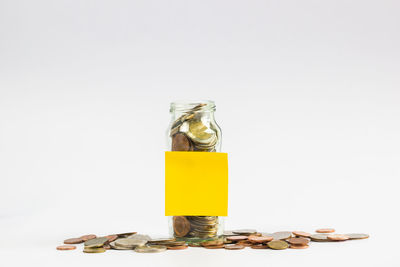 Close-up of electric lamp against white background