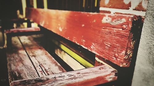 Close-up of wooden plank