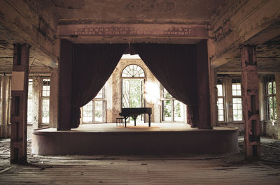 Old piano on lost place