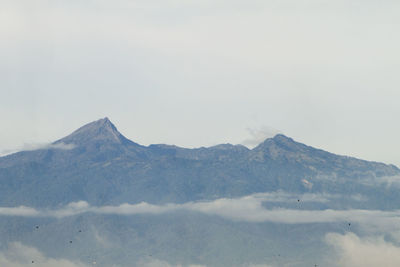 Scenic view of mountains against clear sky