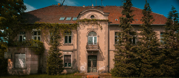 Low angle view of building against sky