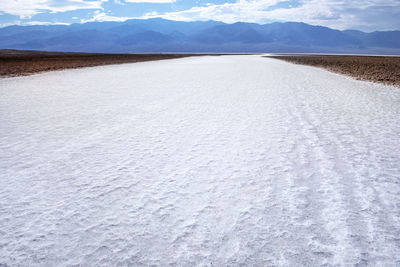 Scenic view of desert against sky