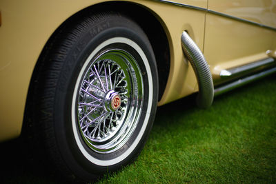 Close-up of vintage car