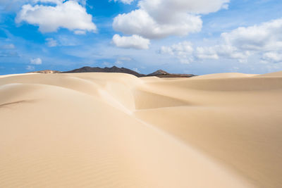 Scenic view of desert against sky