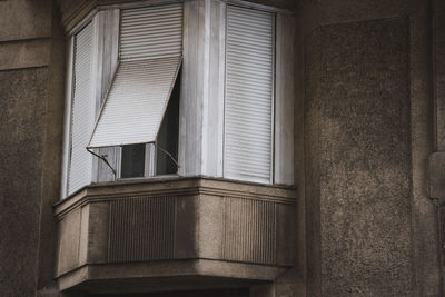 Closed door of building