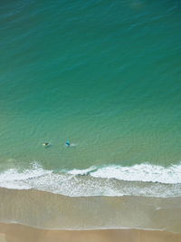 High angle view of beach