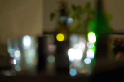 Defocused image of illuminated lights