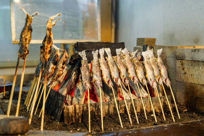 High angle view of food